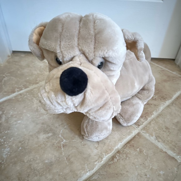 Vintage Commonwealth Bulldog with Collar Puppy Dog Plush Stuffed Animal - Picture 2 of 10